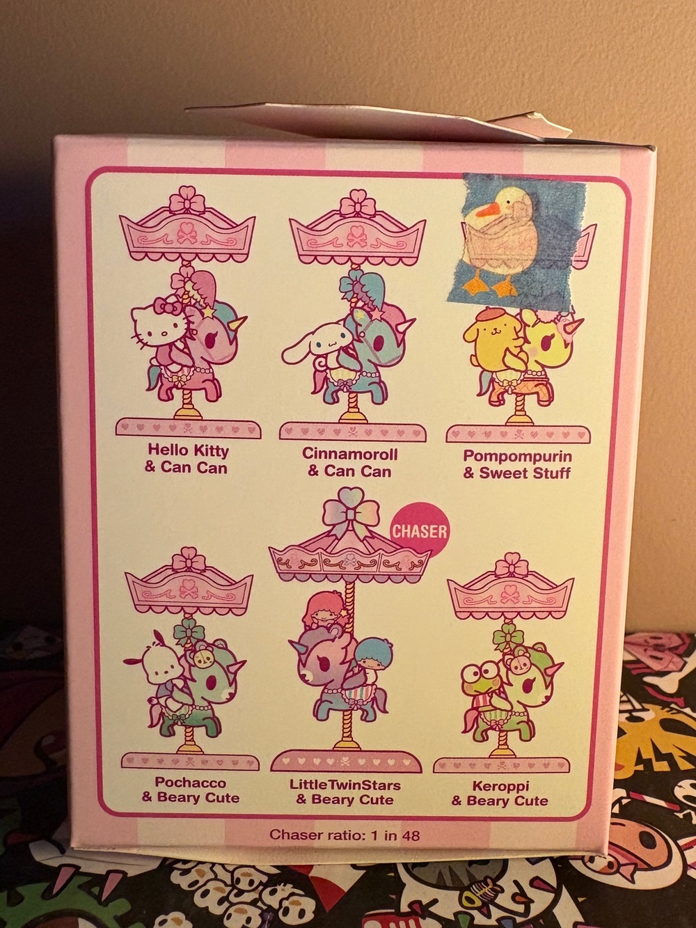tokidoki x Hello Kitty and Friends Sweet Pink Carousel POMPOMPURIN & SWEET STUFF
